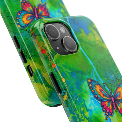 Morning Meditation - Butterfly Garden Tough Phone Case