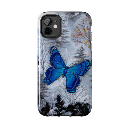 Blue Butterfly Tough Phone Cases