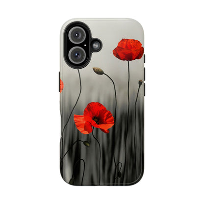 Poppy Modern Art Tough Phone Cases