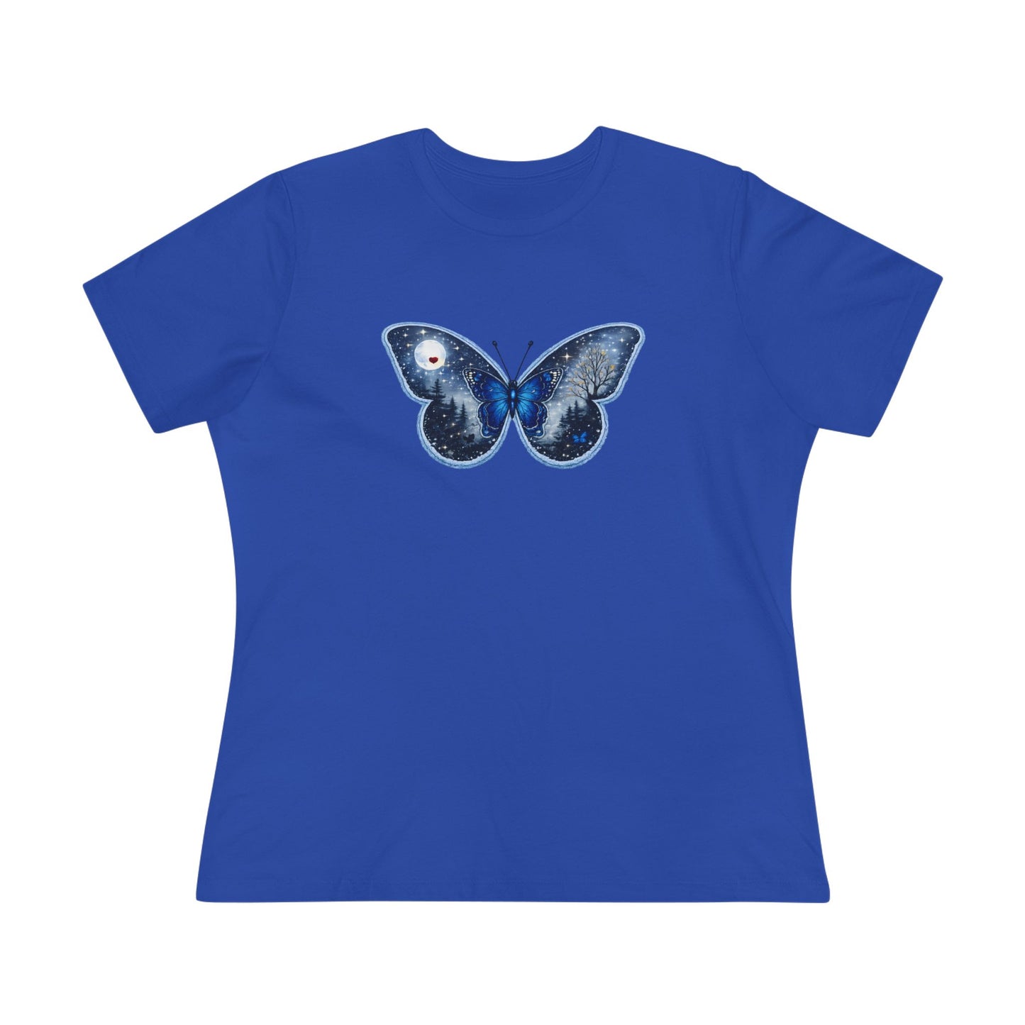 Blue Butterfly Artful Tee - Butterfly Dreamscape