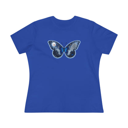Blue Butterfly Artful Tee - Butterfly Dreamscape