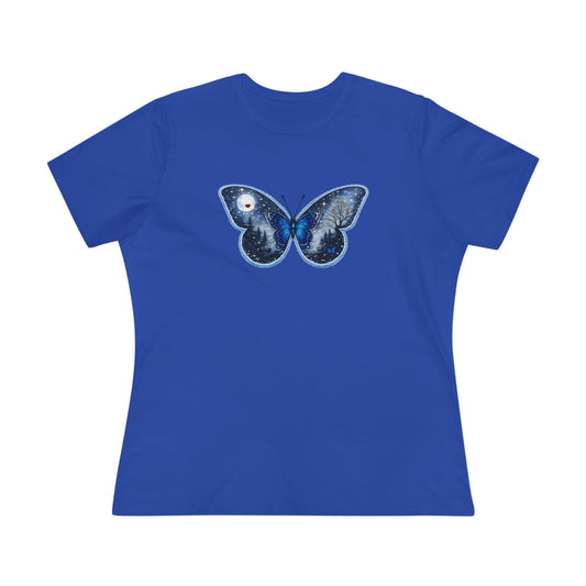 Blue Butterfly Artful Tee - Butterfly Dreamscape