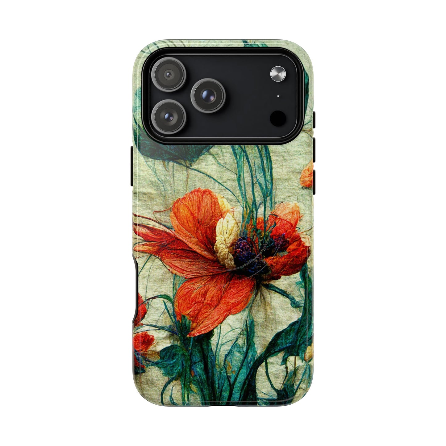 Red Flower MagSafe Phone Cases