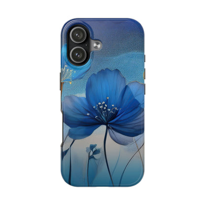 Blue Floral Tough Phone Cases