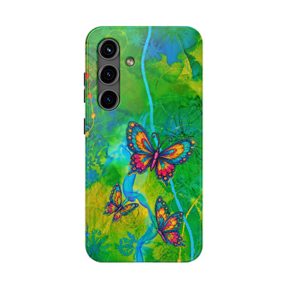 Morning Meditation - Butterfly Garden Tough Phone Case