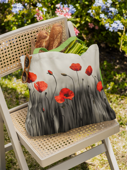 Poppy Modern Art Tote Bag