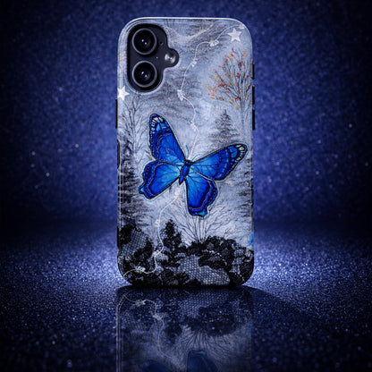 Blue Butterfly Tough Phone Cases