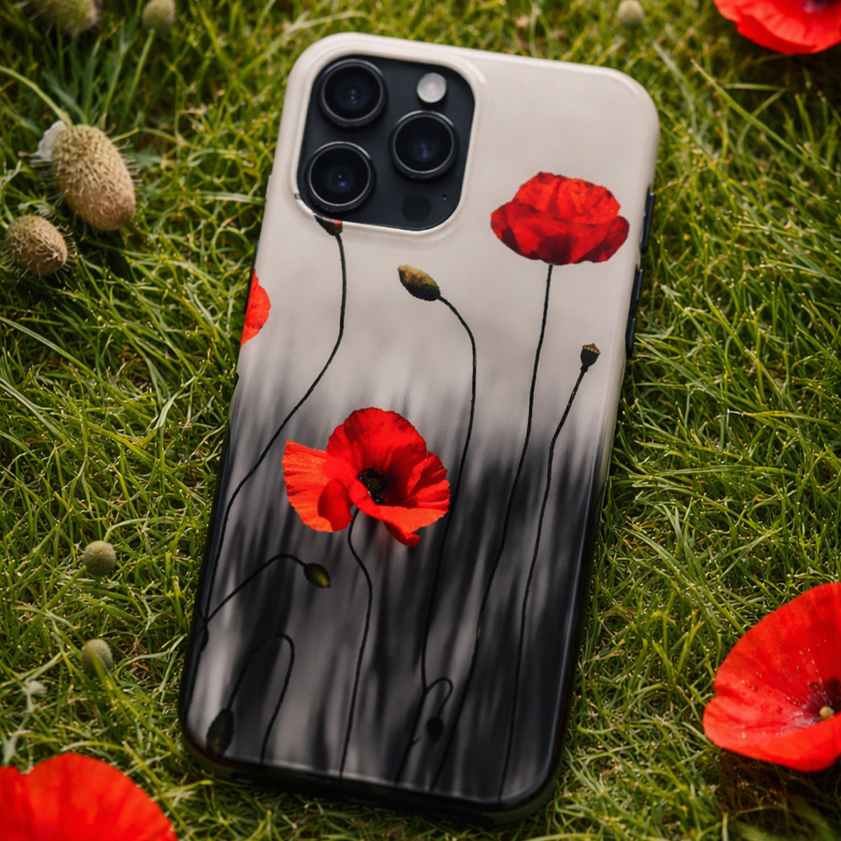 Poppy Modern Art Tough Phone Cases
