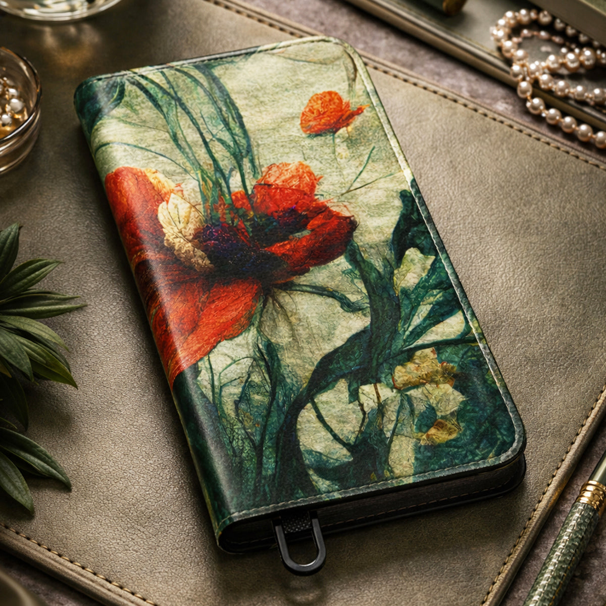 Red Flower Tough Phone Cases