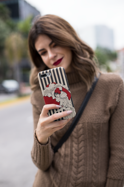 Art Nouveau Woman in Red Hat Tough Phone Cases