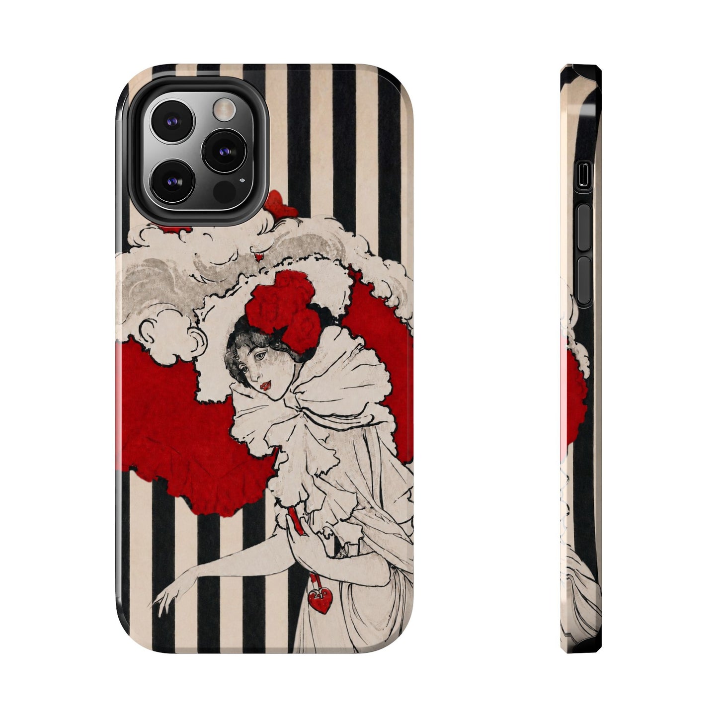 Art Nouveau Woman in Red Hat Tough Phone Cases