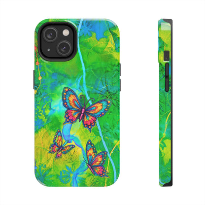 Morning Meditation - Butterfly Garden Tough Phone Case