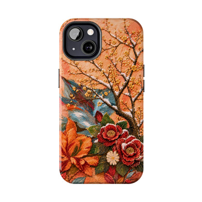 A Flower in Winter - Floral Vintage Tough Phone Case