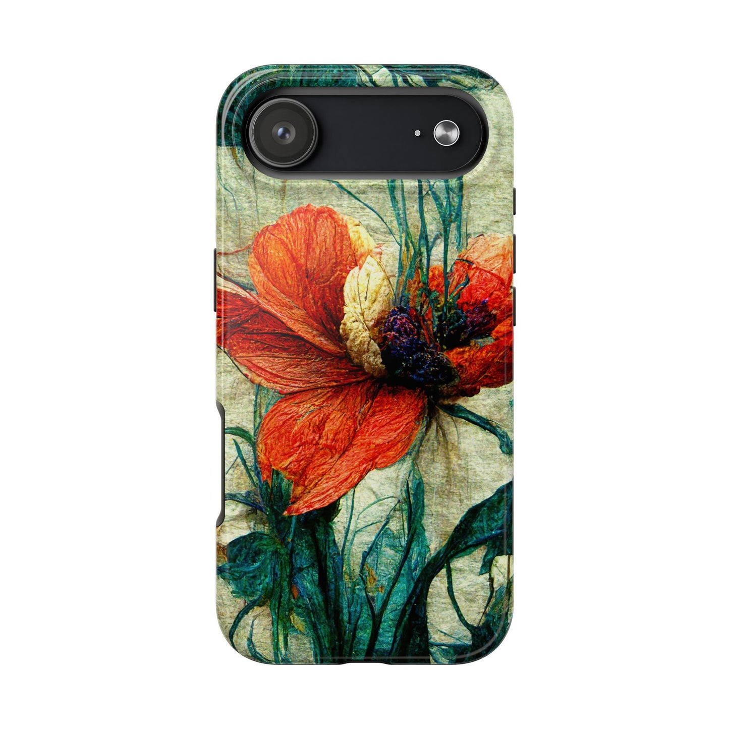 Red Flower Tough Phone Cases
