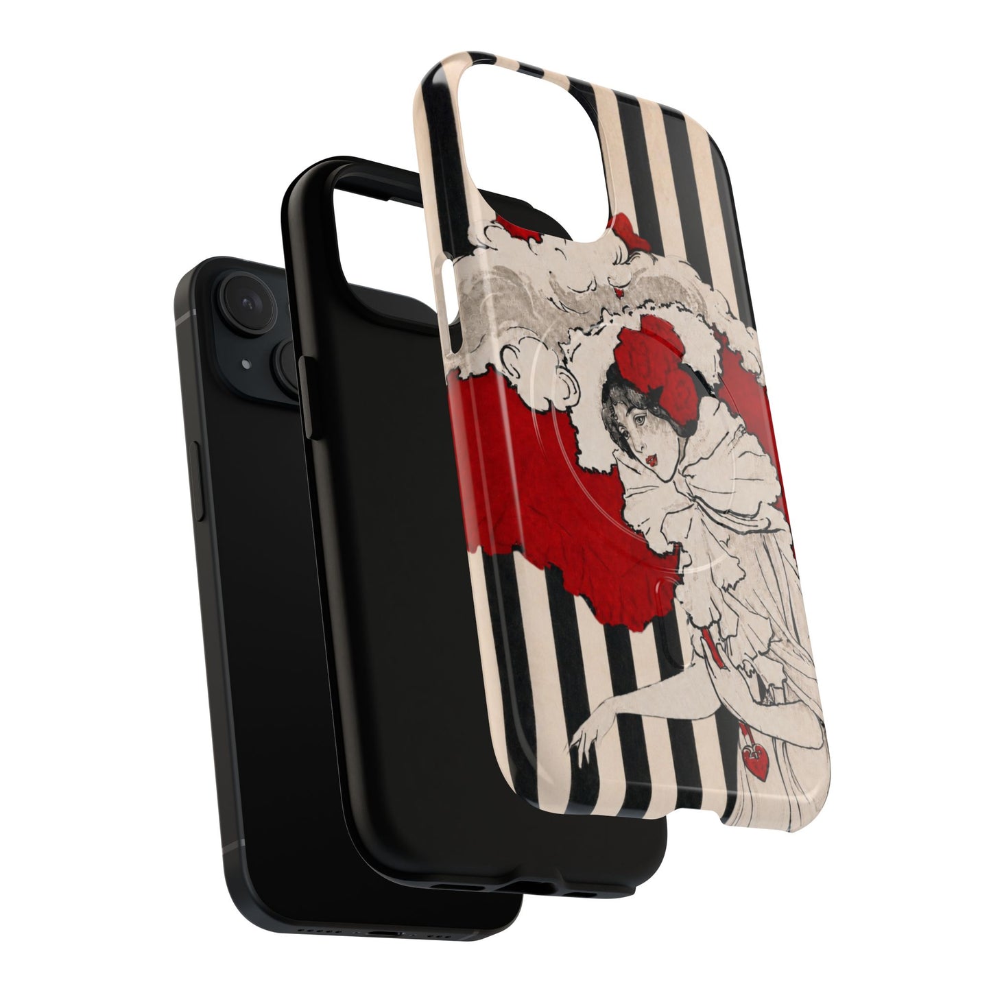 Art Nouveau: Woman in Red Hat MagSafe Phone Cases