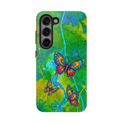 Morning Meditation - Butterfly Garden Tough Phone Case