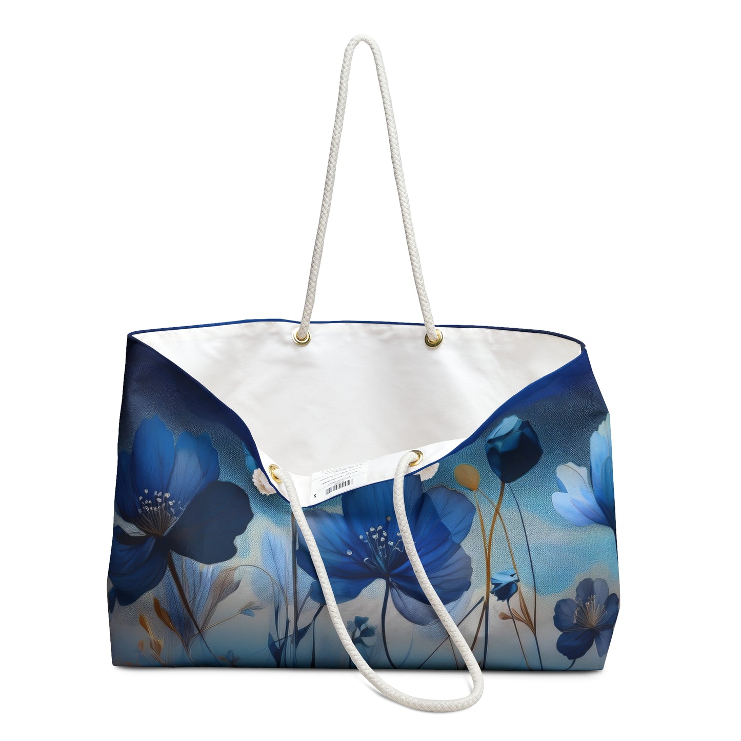 Floral Blue Weekender Bag | Travel Tote