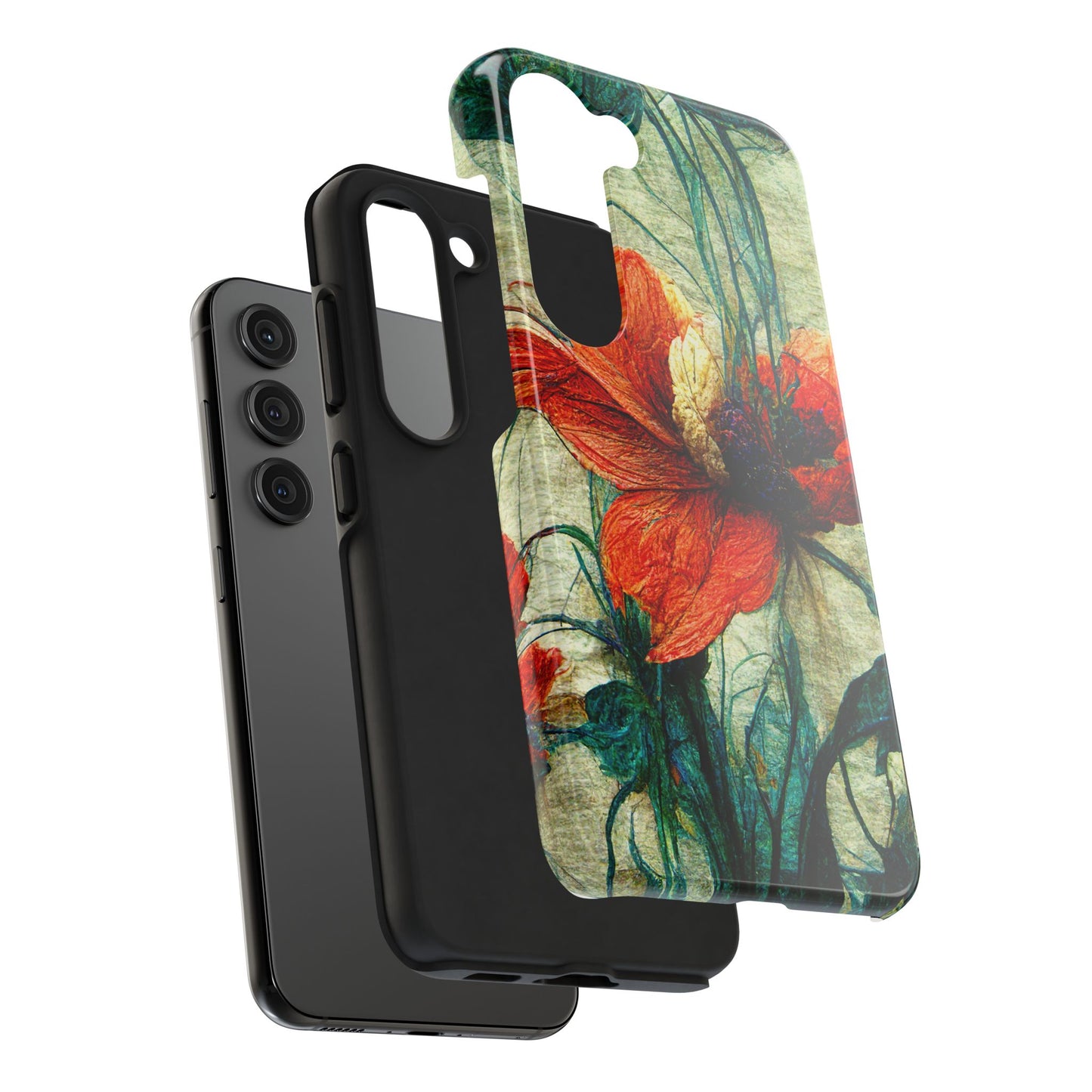 Red Flower Tough Phone Cases