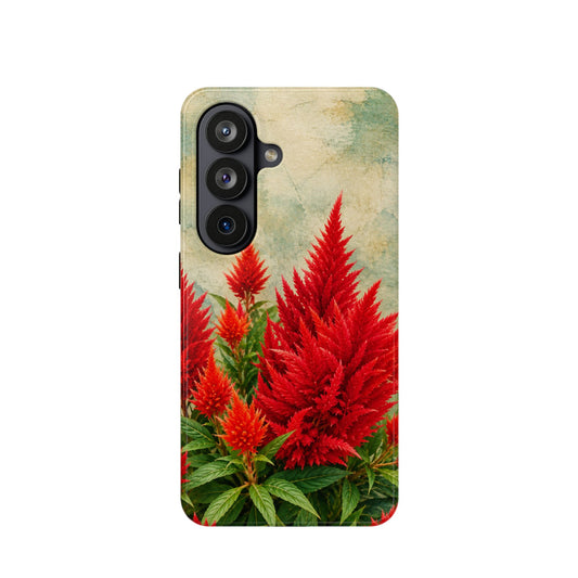 Scarlet Celosia Magnetic Phone Case — Samsung Galaxy S26