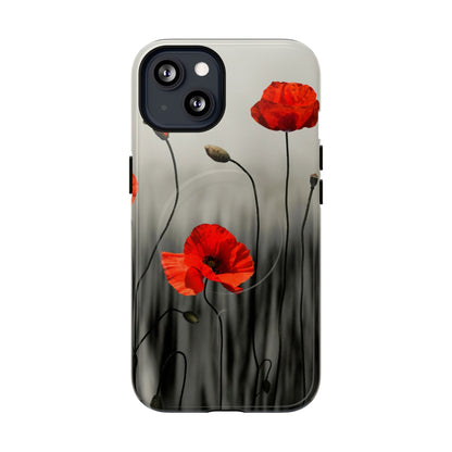 Poppy Modern Art MagSafe Phone Cases