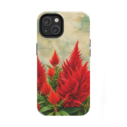 Scarlet Celosia Tough Phone Cases (iPhones & Samsung)