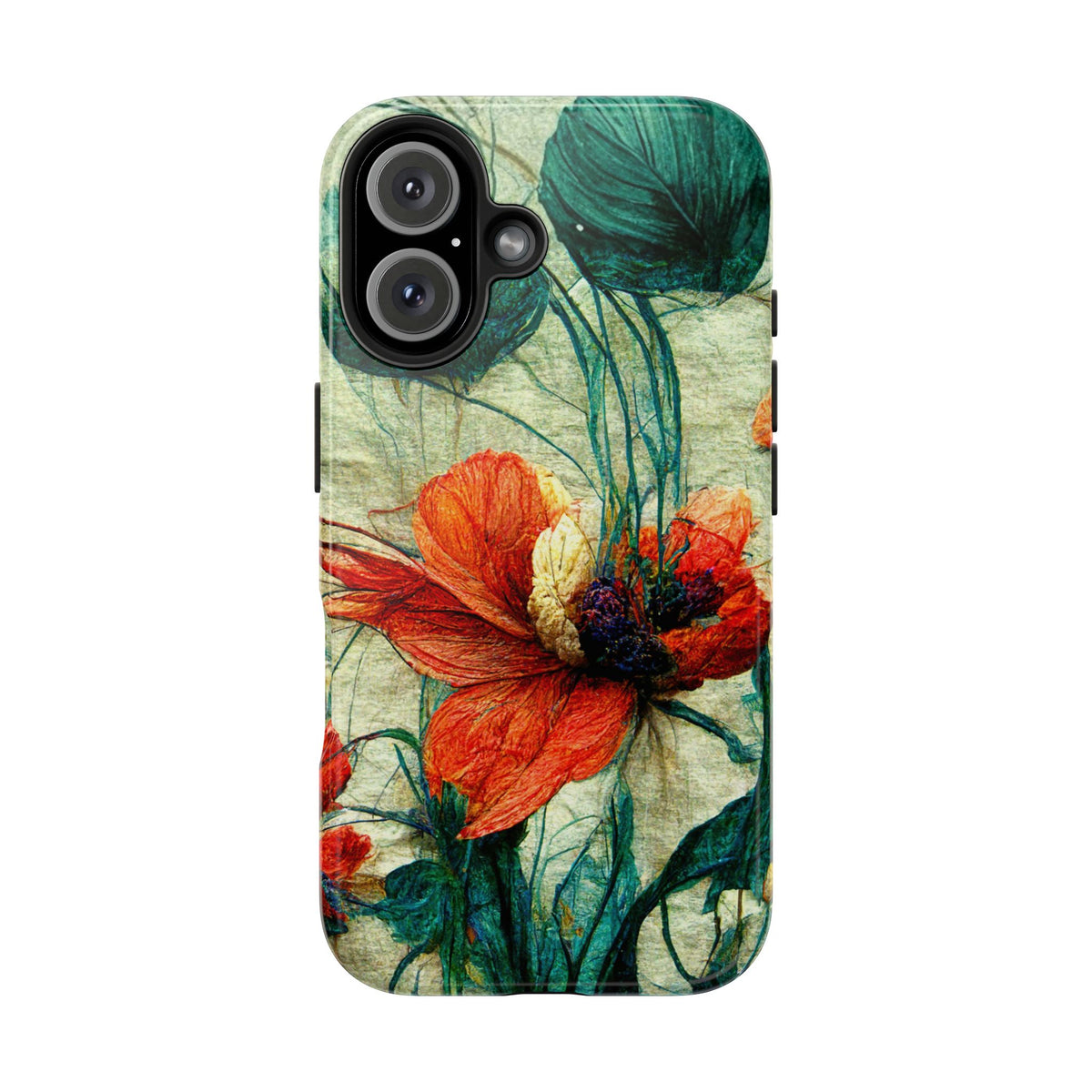 Red Flower Tough Phone Cases