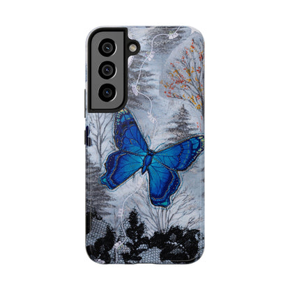 Blue Butterfly Tough Phone Cases