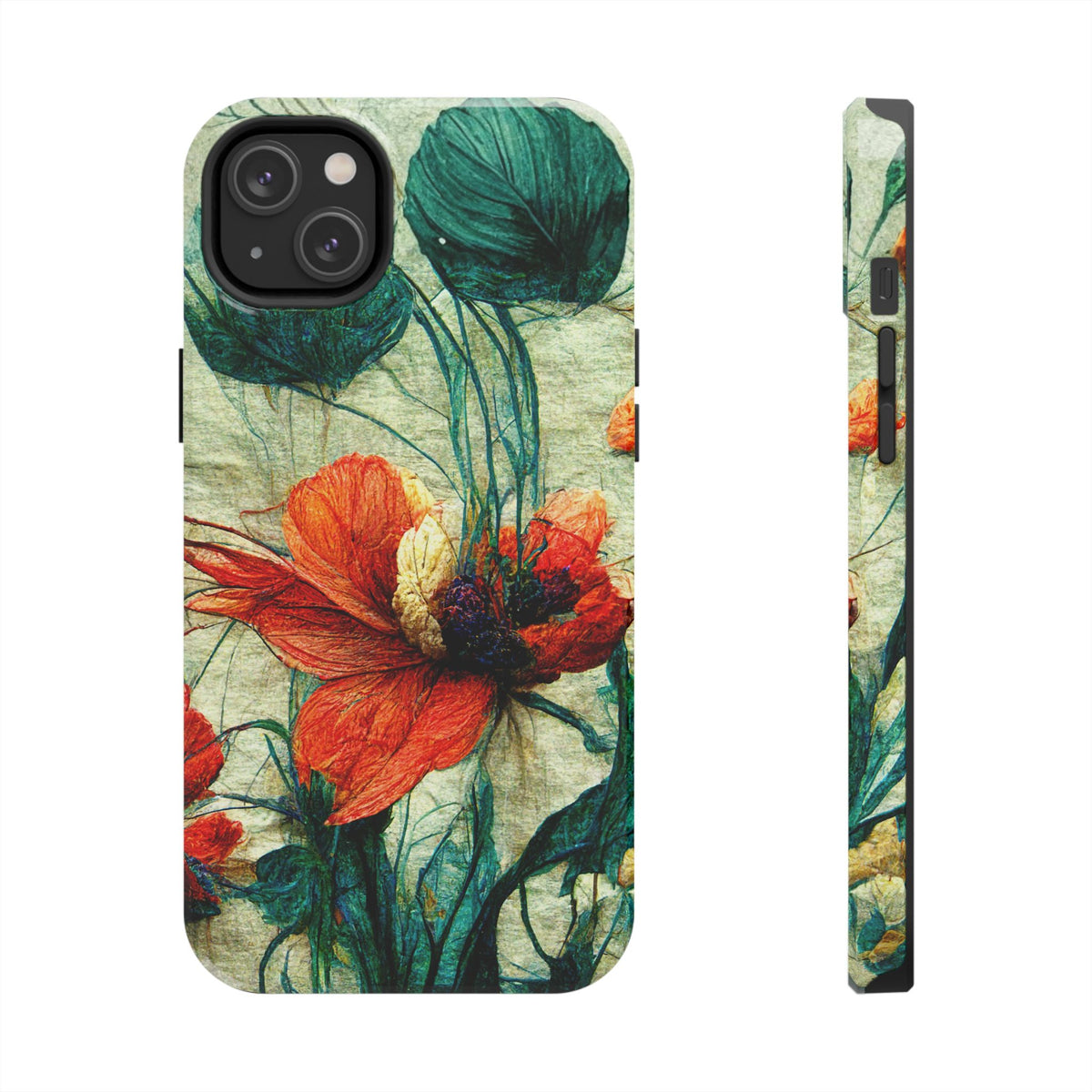 Red Flower Tough Phone Cases