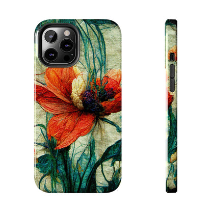 Red Flower Tough Phone Cases