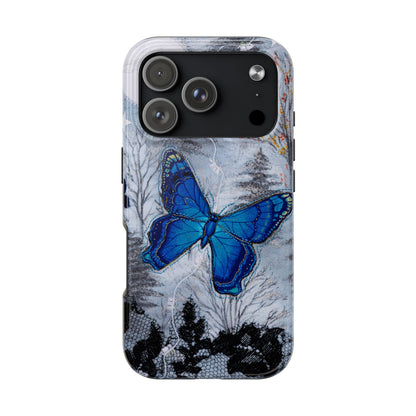 Blue Butterfly Tough Phone Cases