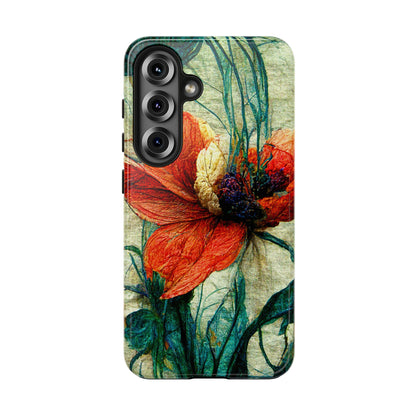 Red Flower Tough Phone Cases