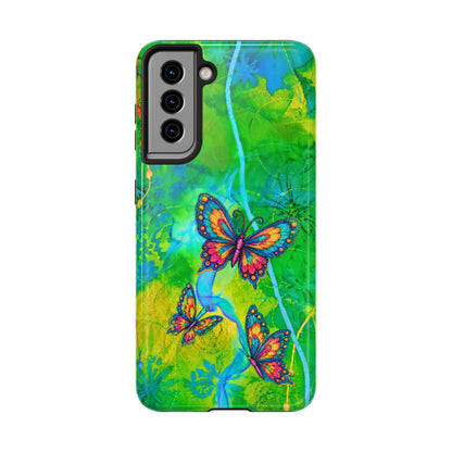 Morning Meditation - Butterfly Garden Tough Phone Case