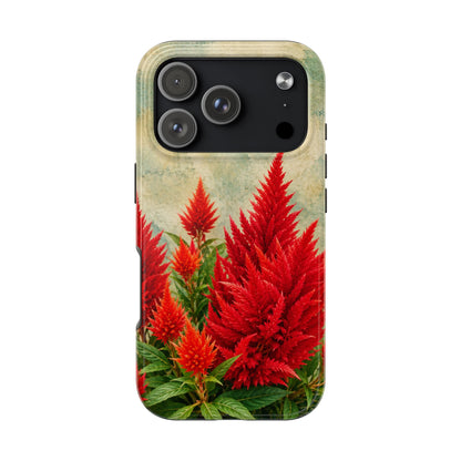 Scarlet Celosia Tough Phone Cases (iPhones & Samsung)