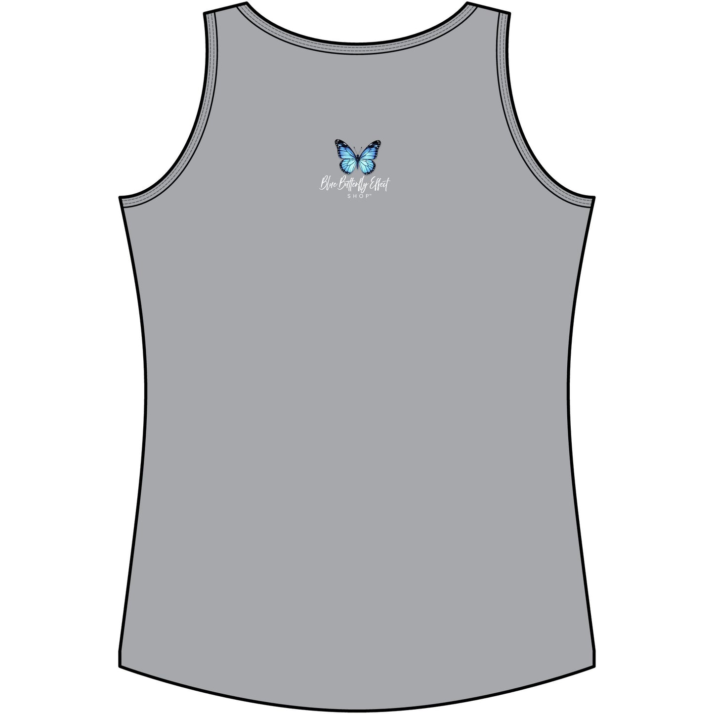 Blue Butterfly Artful Tank Top