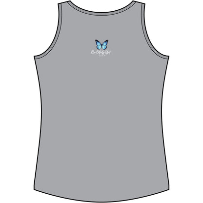 Blue Butterfly Artful Tank Top