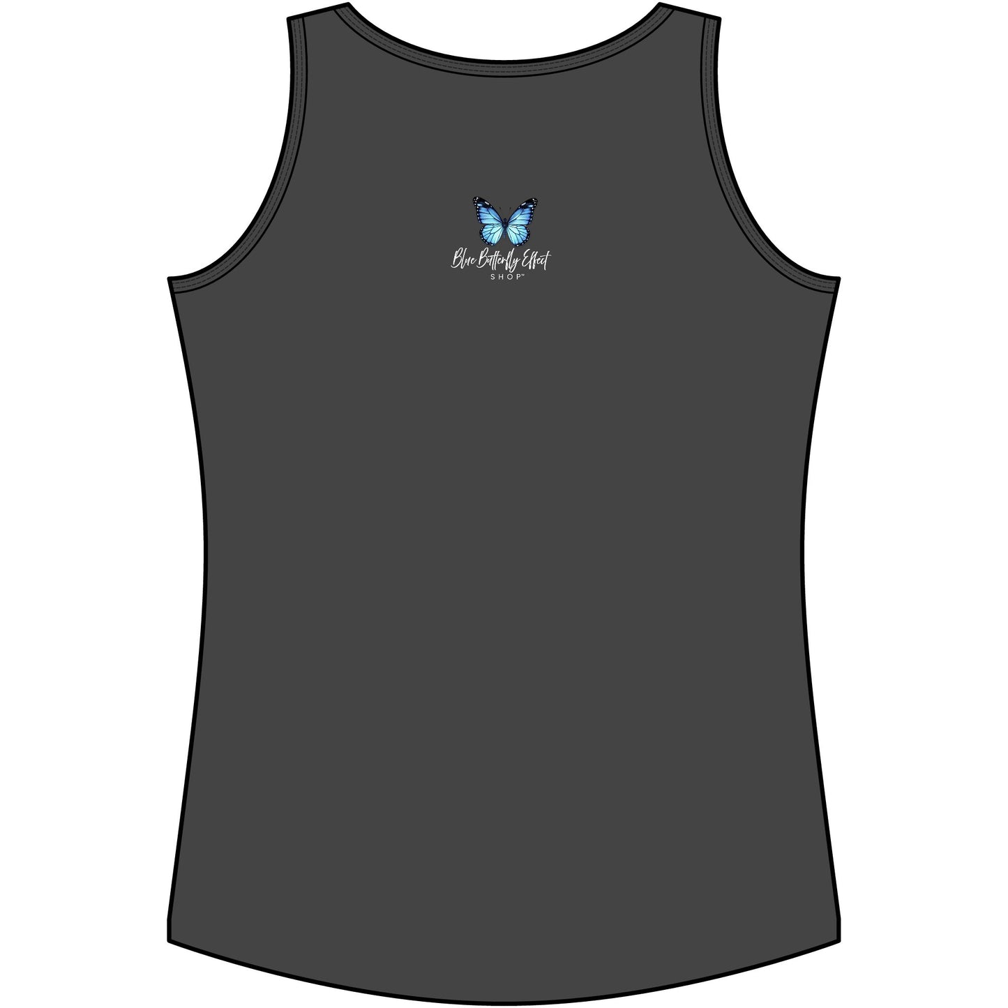 Blue Butterfly Artful Tank Top