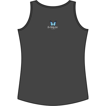 Blue Butterfly Artful Tank Top