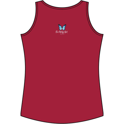 Blue Butterfly Artful Tank Top