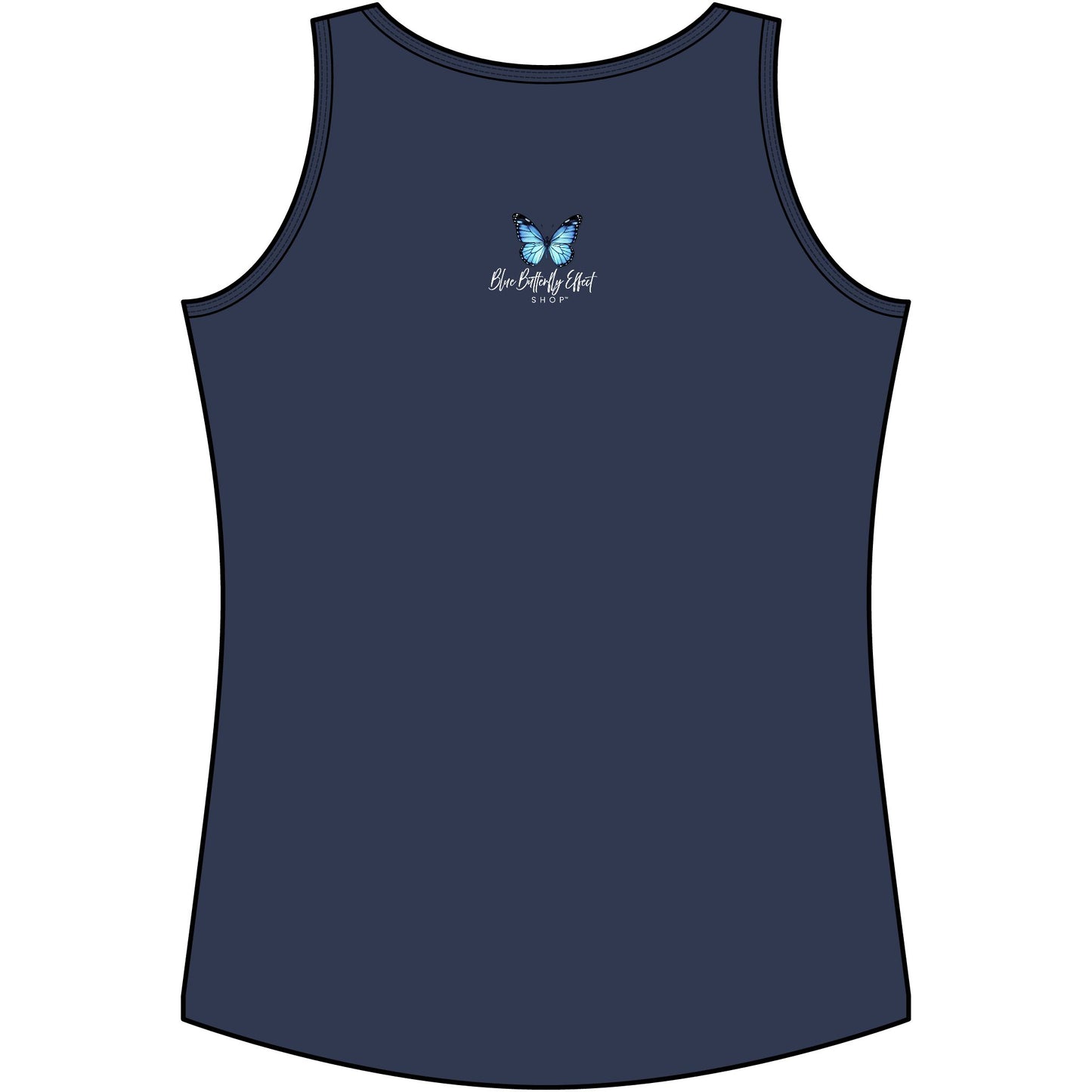 Blue Butterfly Artful Tank Top