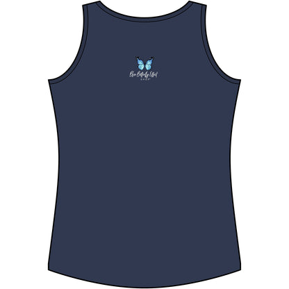 Blue Butterfly Artful Tank Top