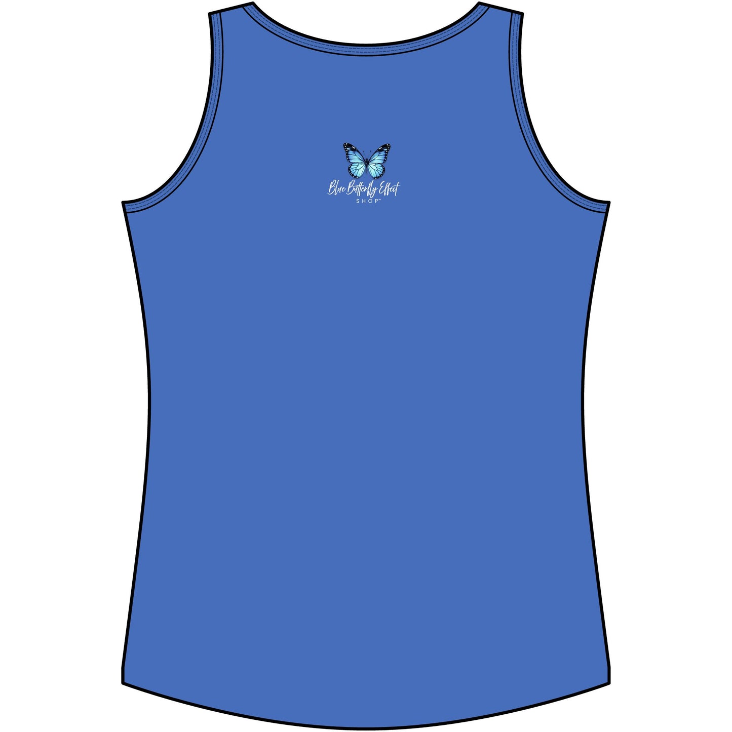 Blue Butterfly Artful Tank Top