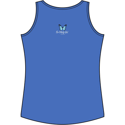 Blue Butterfly Artful Tank Top
