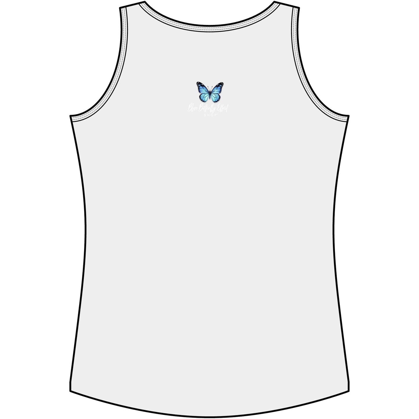Blue Butterfly Artful Tank Top