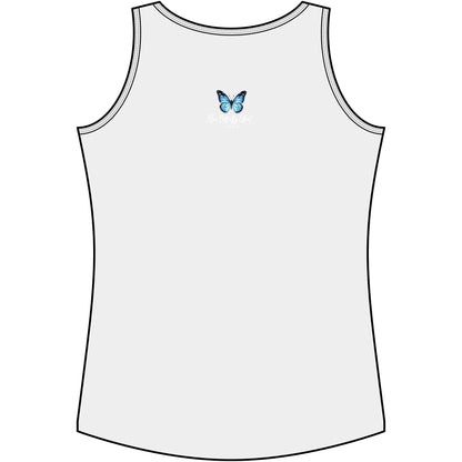 Blue Butterfly Artful Tank Top