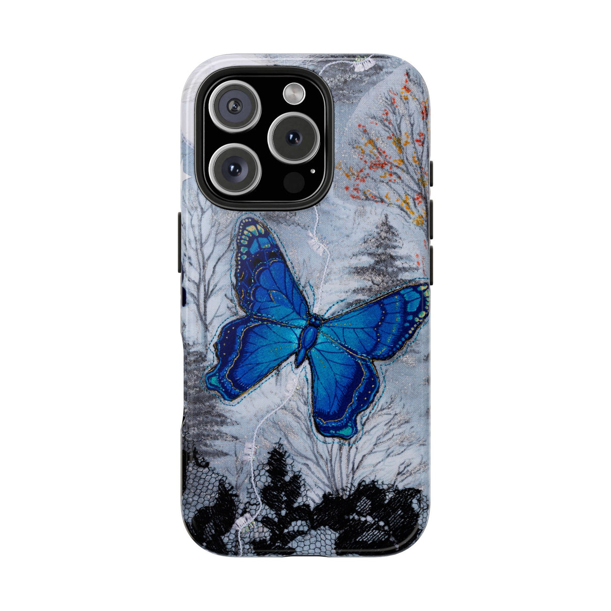 Blue Butterfly Tough Phone Cases