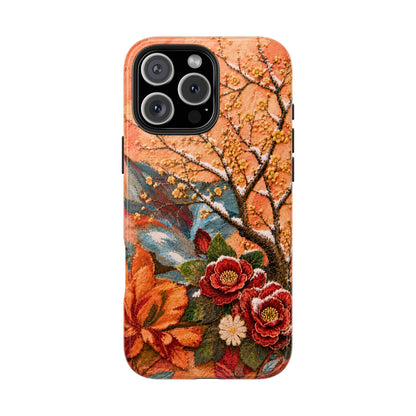 A Flower in Winter - Floral Vintage Tough Phone Case