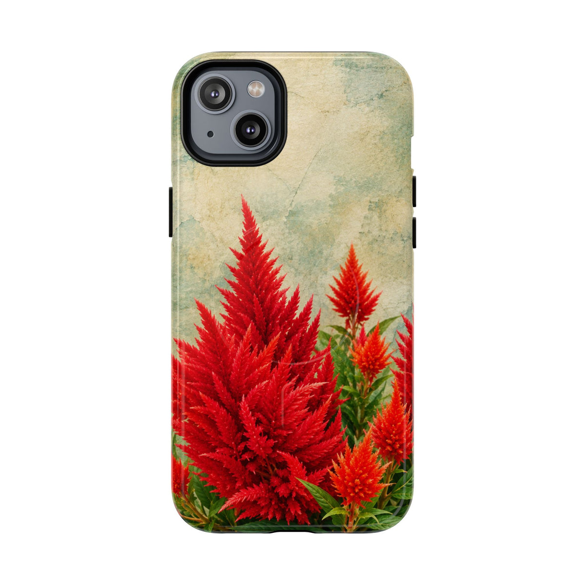 Scarlet Celosia Tough Magnetic Cases for iPhones