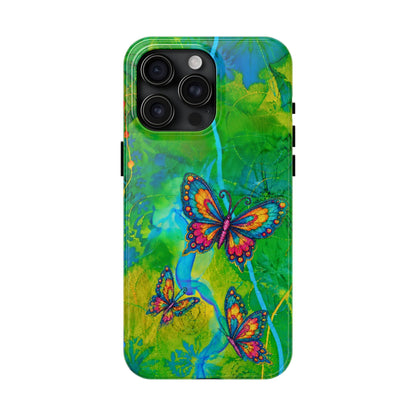 Morning Meditation - Butterfly Garden Tough Phone Case