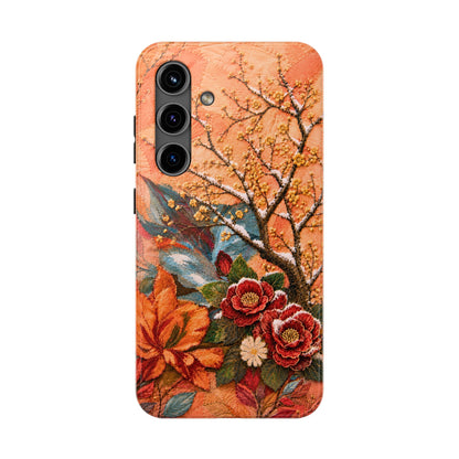 A Flower in Winter - Floral Vintage Tough Phone Case