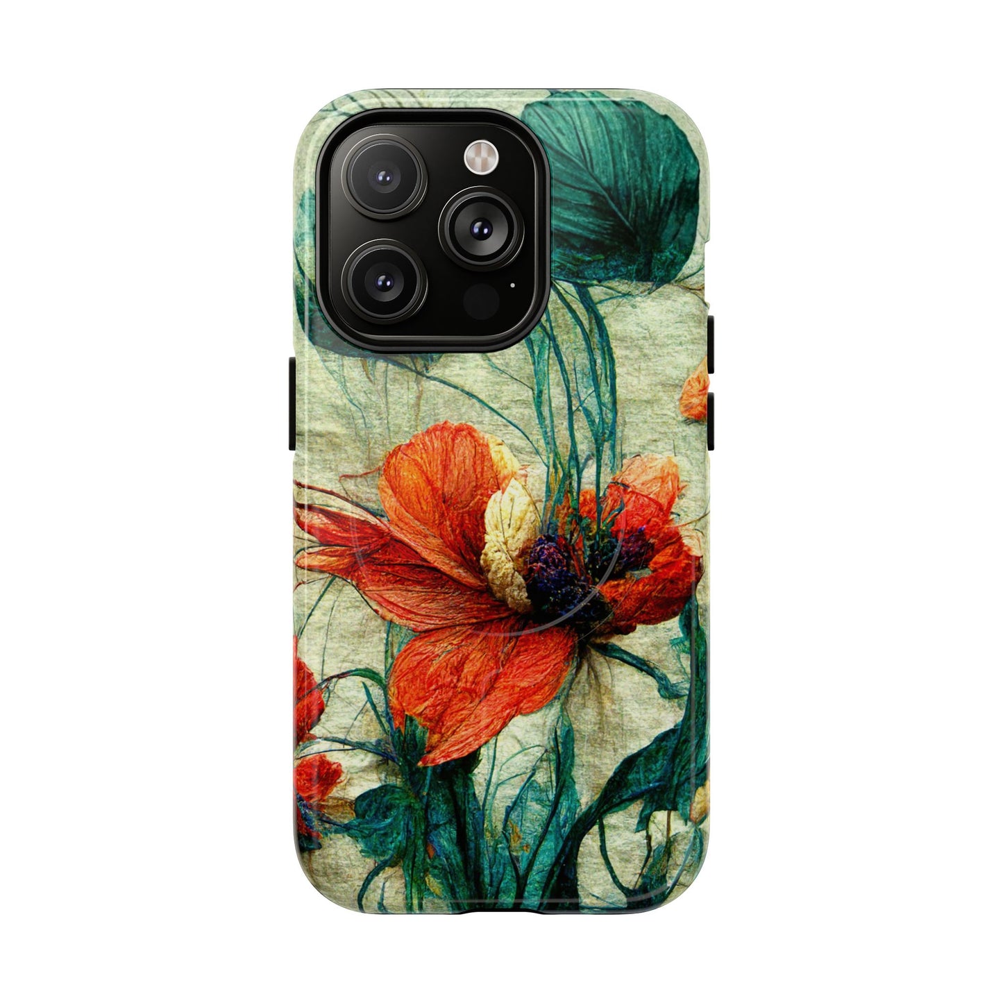 Red Flower MagSafe Phone Cases